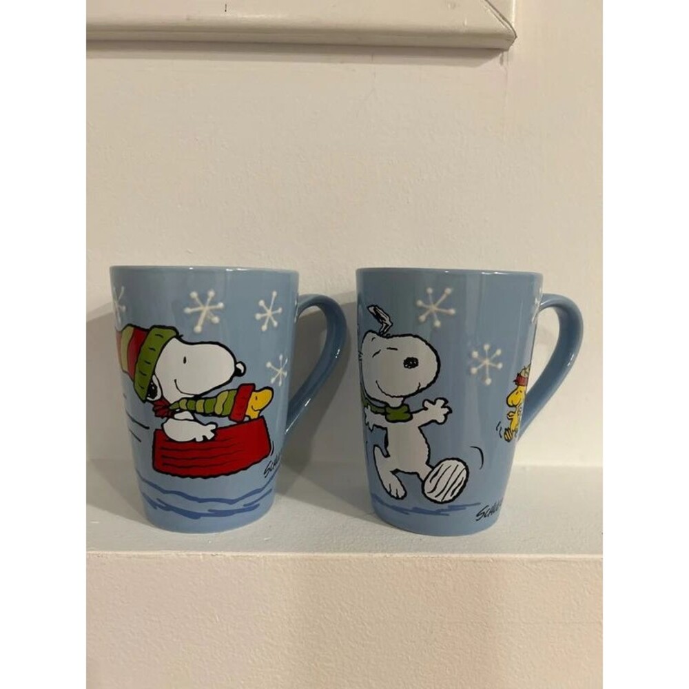 Peanuts Snoopy and Woodstock Mug Set of 2